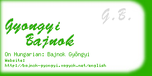gyongyi bajnok business card