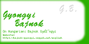 gyongyi bajnok business card